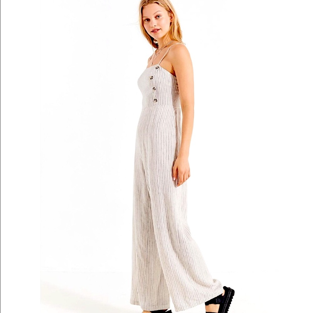 Urban Outfitters Blue and White Linen Jumpsuit!!